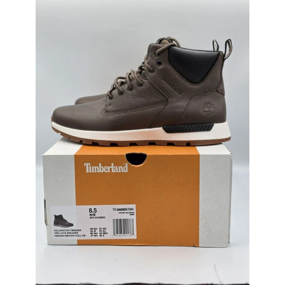 Timberland Killington Trekker Mid Brown Boots Sneaker Leather Men's Size 8.5